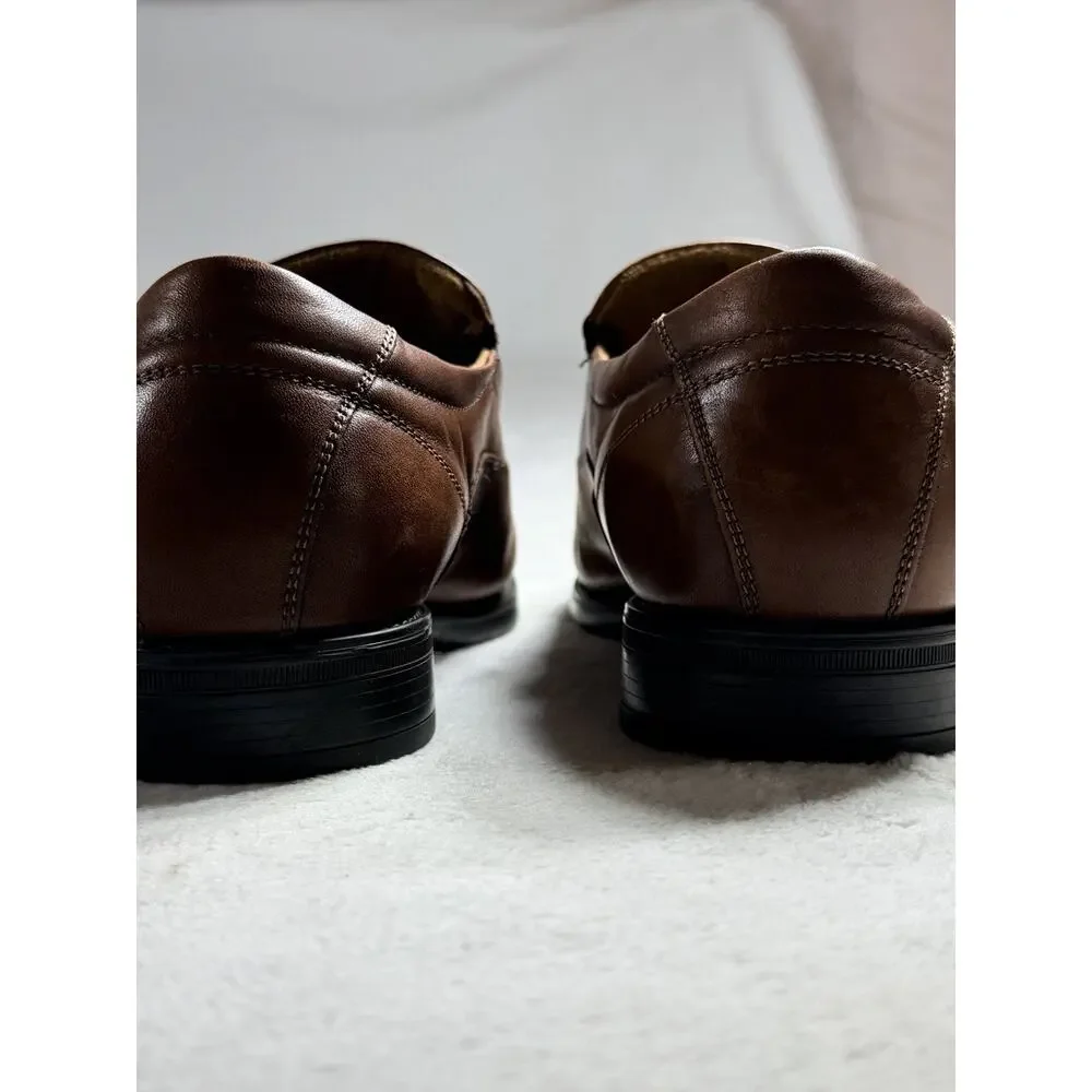 Florsheim Men's Medfield Bike Toe Slip Loafer Dress Shoe, Cognac, Size 9.5 EEE